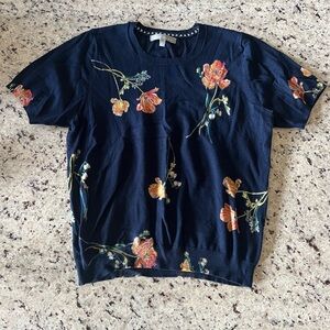 Daniel Rainn Navy Floral Top